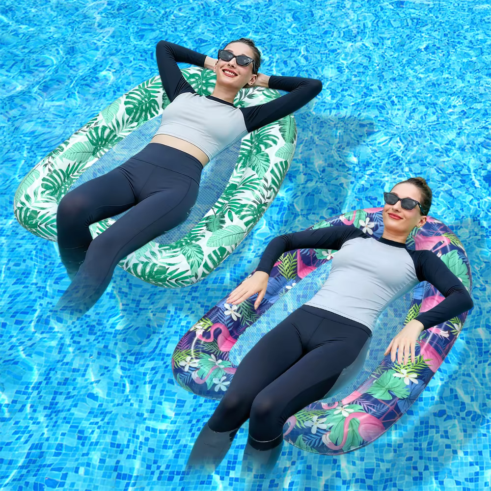 1 chaise longue gonflable en forme de cœur