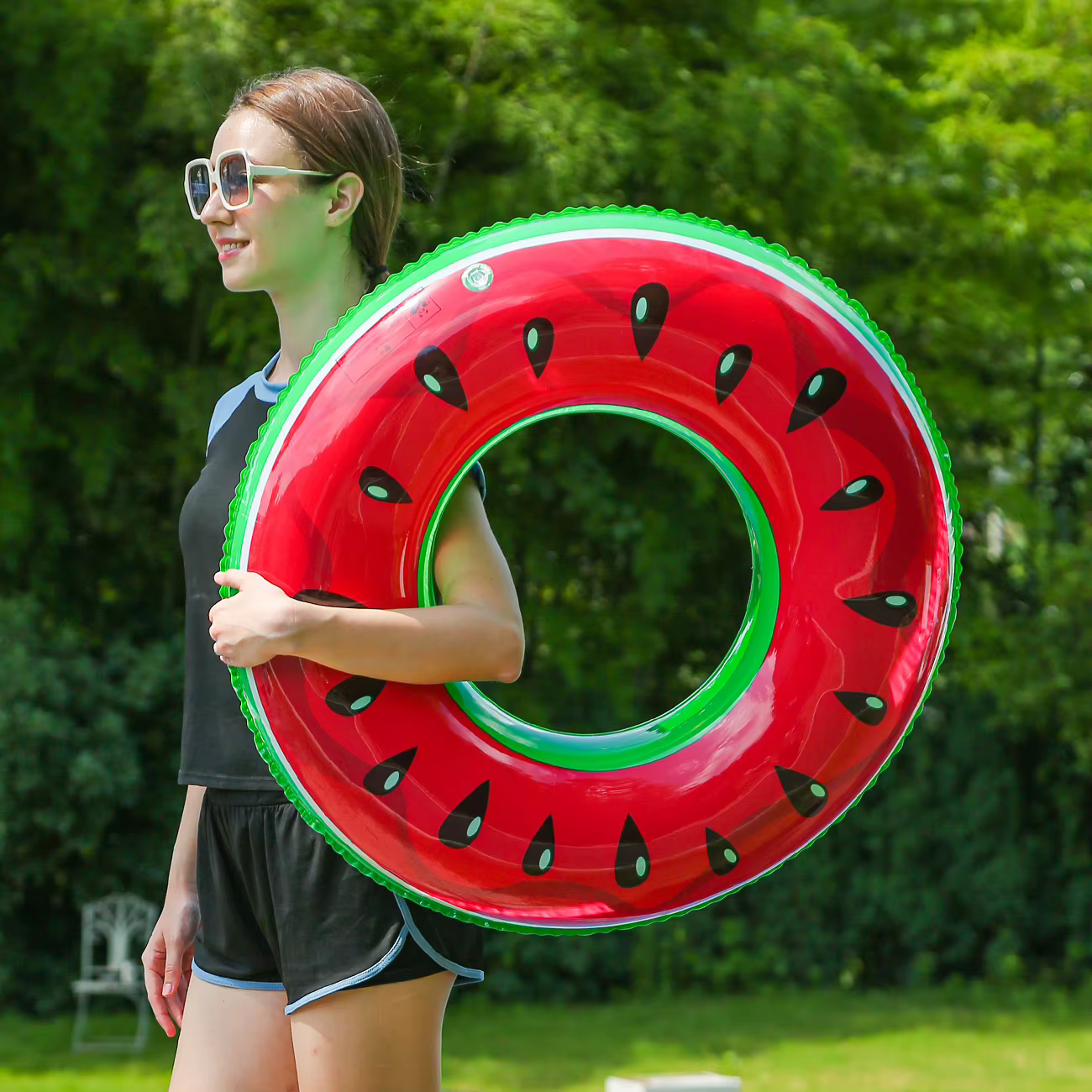 Flotteur de piscine gonflable pastèque