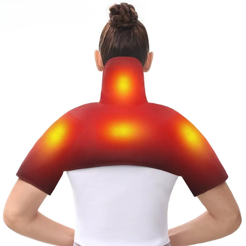 Masseur chauffant pour les épaules et le dos, 3 fonctions de massage et de chauffage, convient aux épaules, au cou, au dos, soulage les douleurs cervicales, les tensions musculaires