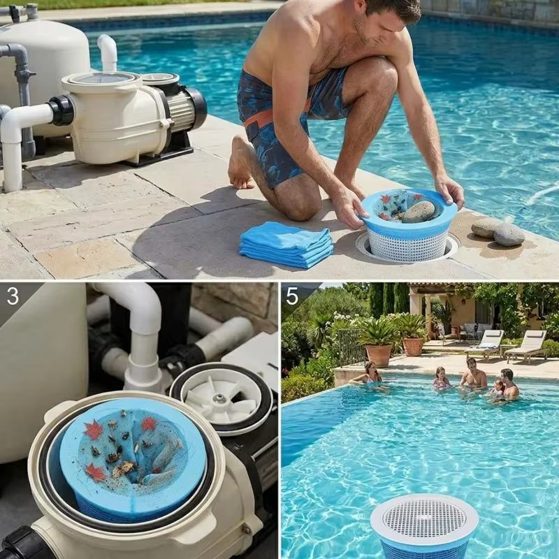 Sac filtrant réutilisable pour piscine