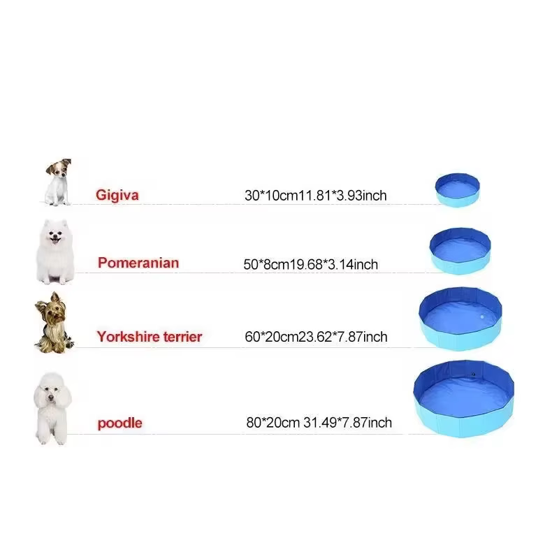 Piscine de nettoyage extérieure pliable et portable pour animaux de compagnie – Baignoire et bain en plastique dur –