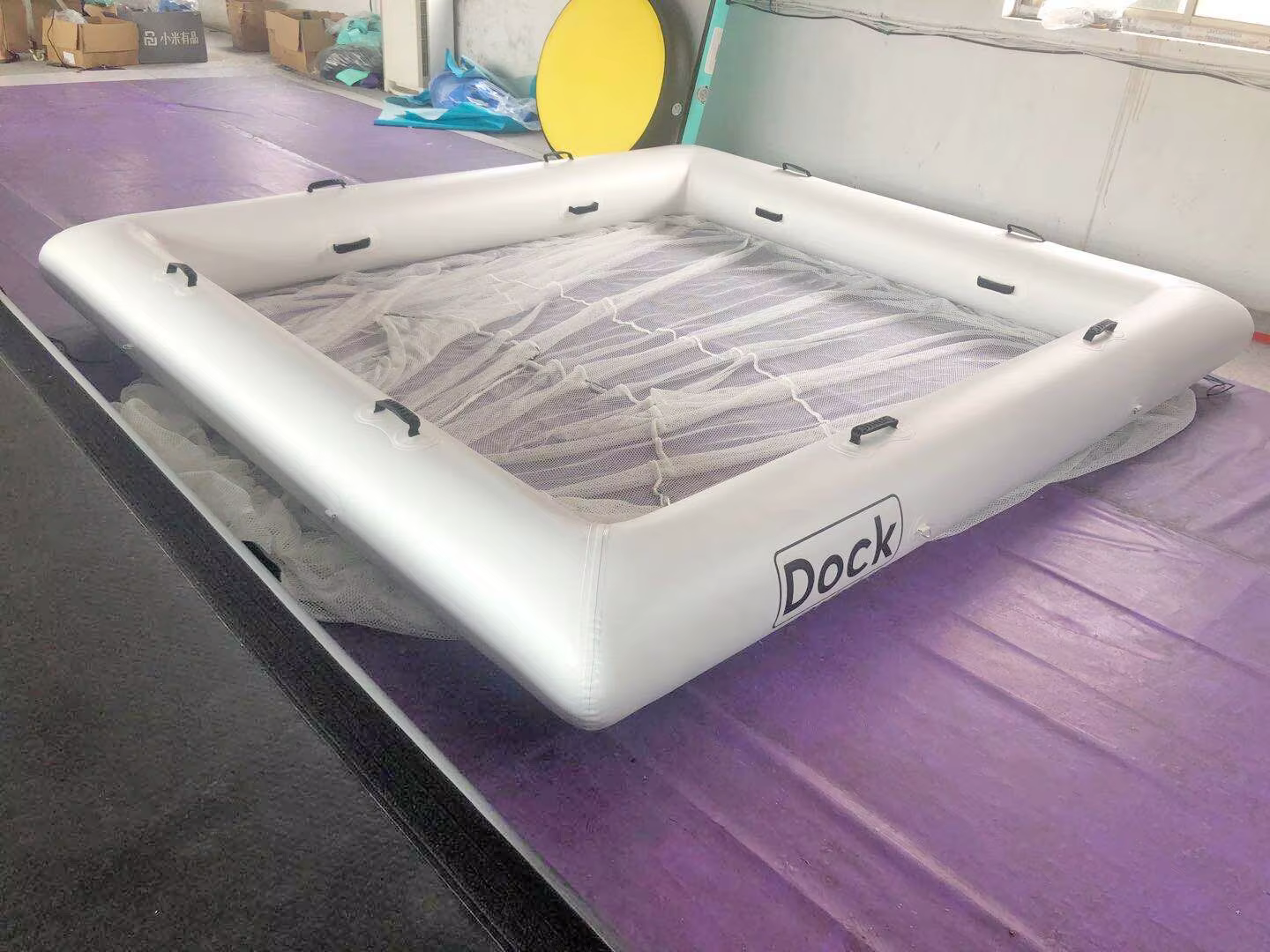 Piscine flottante gonflable de quai d'océan de yacht de mer de tube de PVC avec le filet