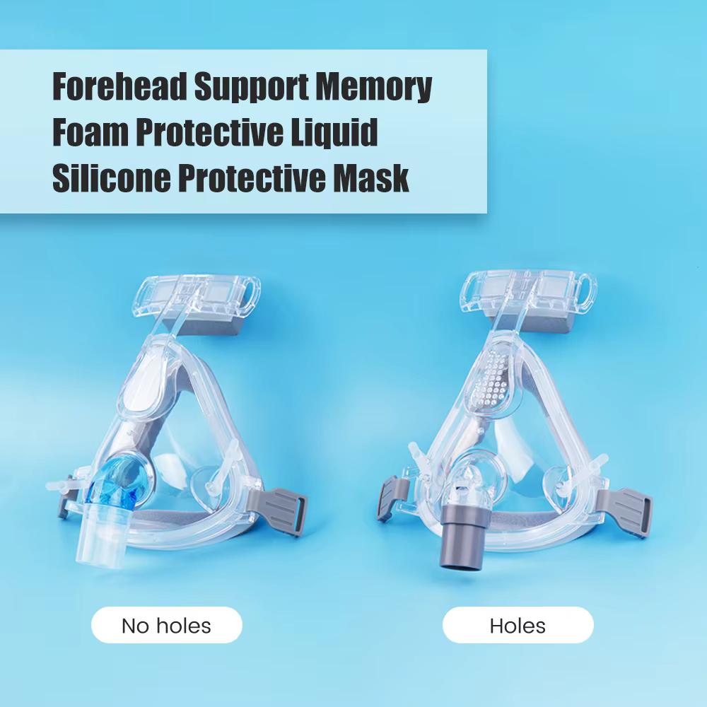Masque CPAP pour apnée CPAP, Machine respiratoire automatique, masque facial complet pour sommeil, avec couvre-chef, accessoires de respirateur Anti-ronflement