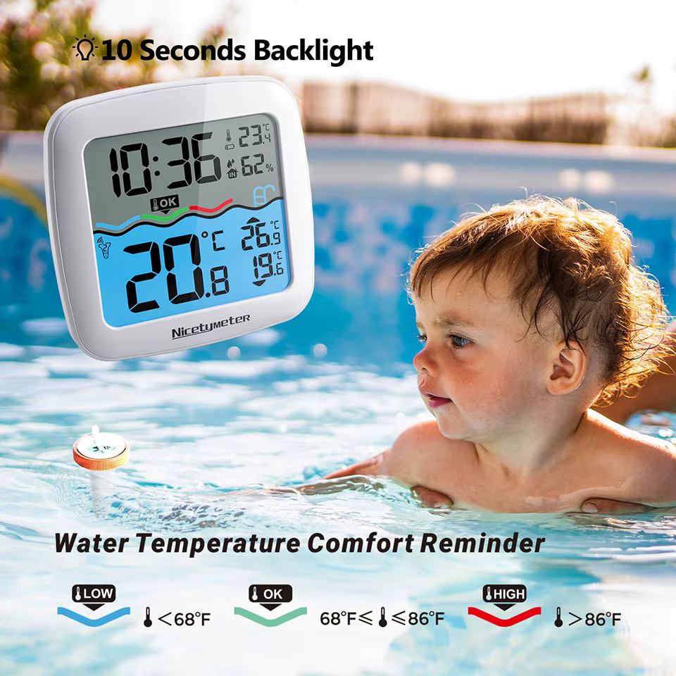 Thermomètre de piscine sans fil