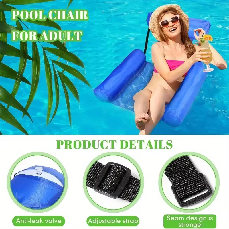 Chaise longue de piscine gonflable pour adultes