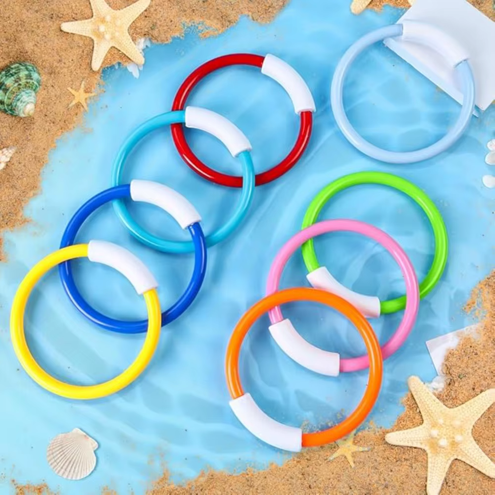 Anneaux de plongée colorés en 4 pièces pour les jeux de piscine pour enfants - jouets aquatiques facilement