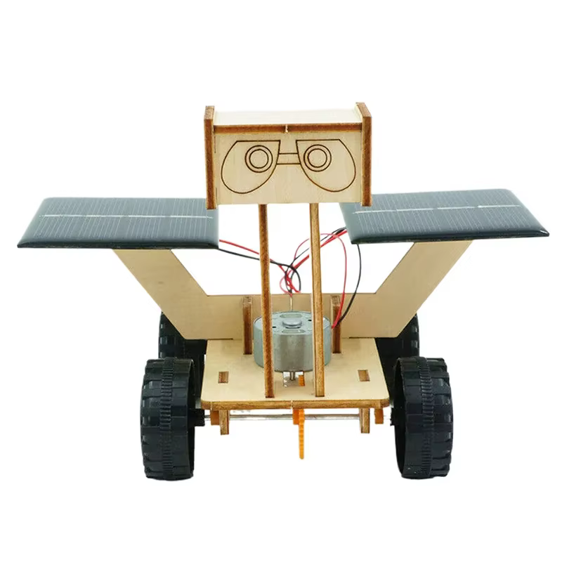 Modèle Mars Rover à énergie solaire fait à la main, jouet créatif, outil d'enseignement en bois pour enfants, technologie, petit fabricant, jouet Puzzle