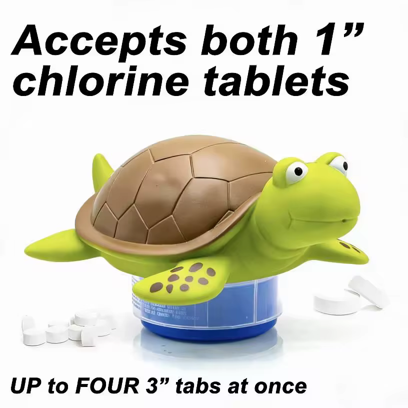 Distributeur de chlore tortue de dessin animé