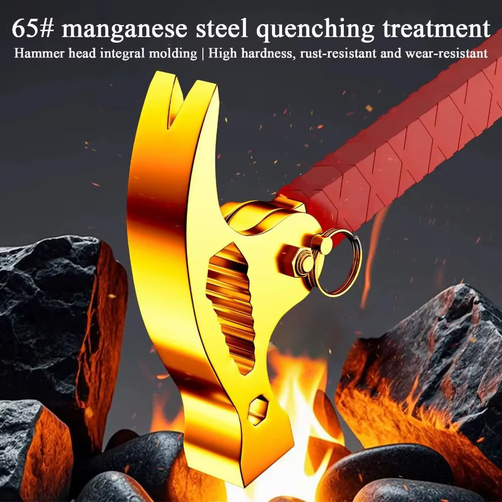 Marteau de forge en acier à haute teneur en carbone, épaissi, avec manche ergonomique, marteau de menuisier durable et absorbant les chocs