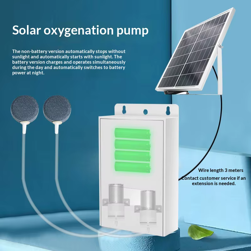 Pompe à oxygène solaire pour bassins de poissons extérieurs