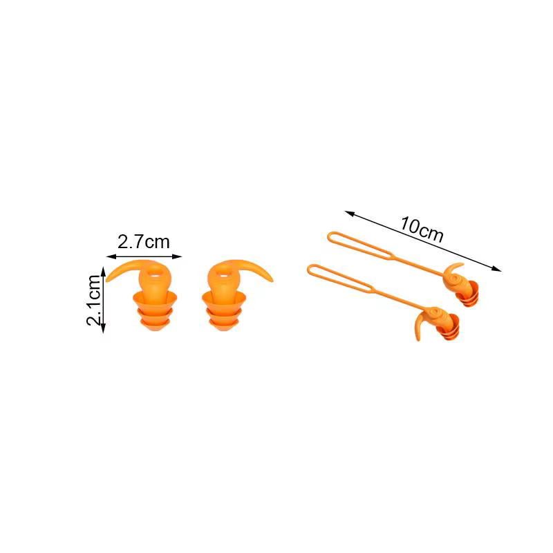 Bouchons d'oreille de natation avec corde en Silicone