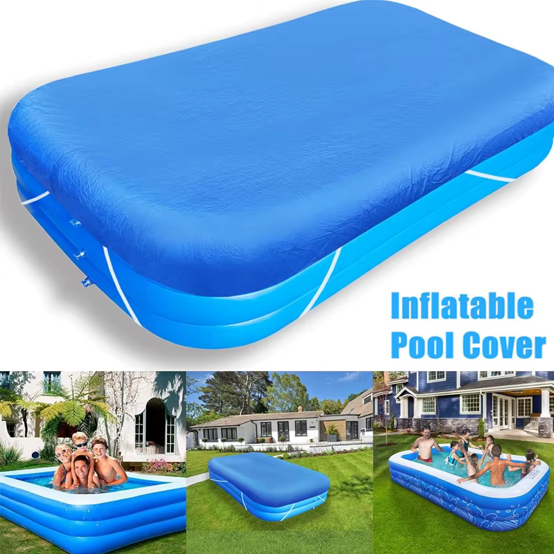 Couverture de piscine rectangulaire carrée anti-poussière pour jardin extérieur pagaie famille dix pieds piscines