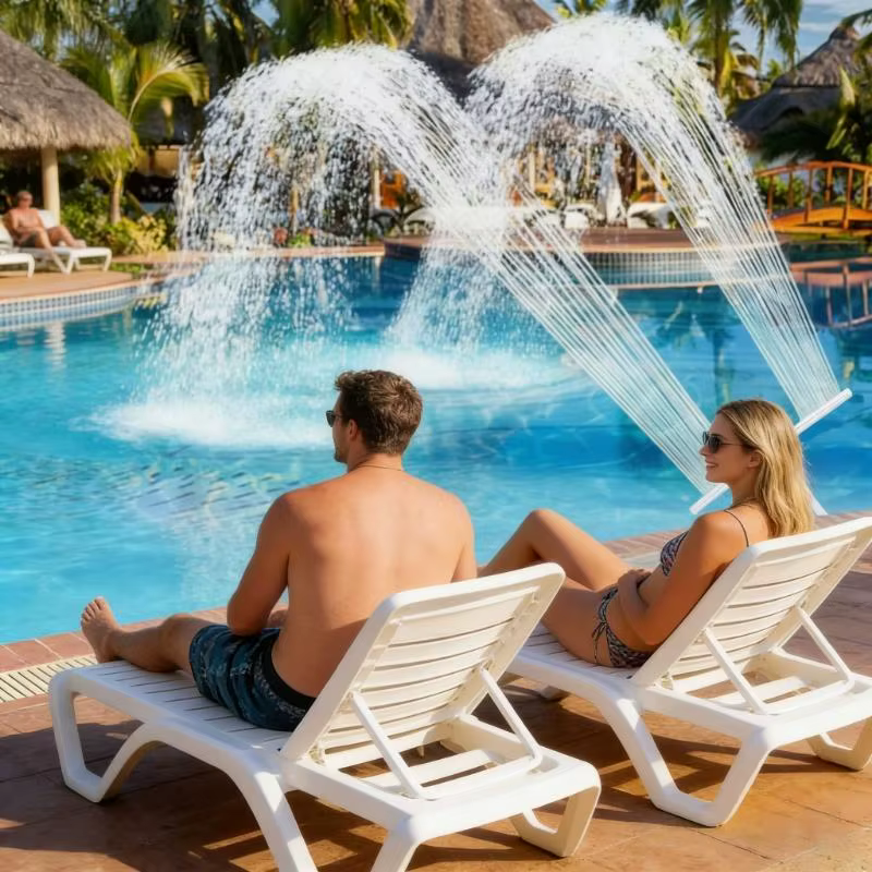 Caractéristique d'eau piscine à deux buses