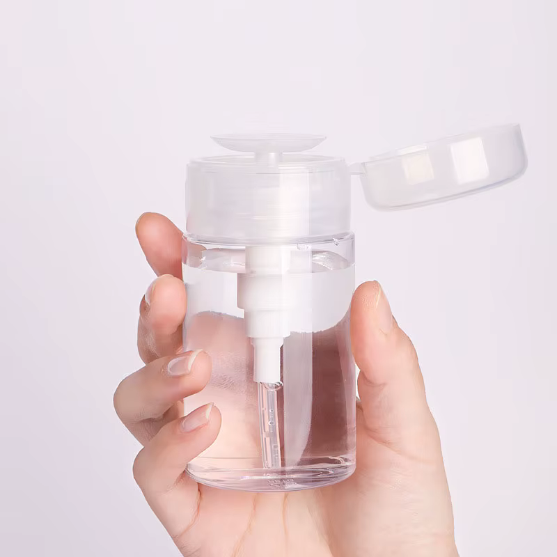 Bouteille à pompe vide rechargeable de 100/150/200ml, bouteille de nettoyant pour le maquillage, conteneurs cosmétiques de voyage, bouteilles de liquide FZPJ06