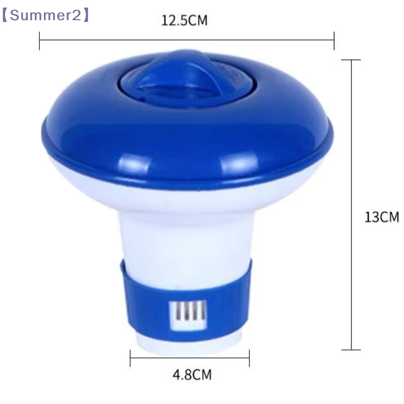 Distributeur de chlore flottant pour piscine de 5 pouces avec aérations à débit réglable et couvercle anti-fuite pour