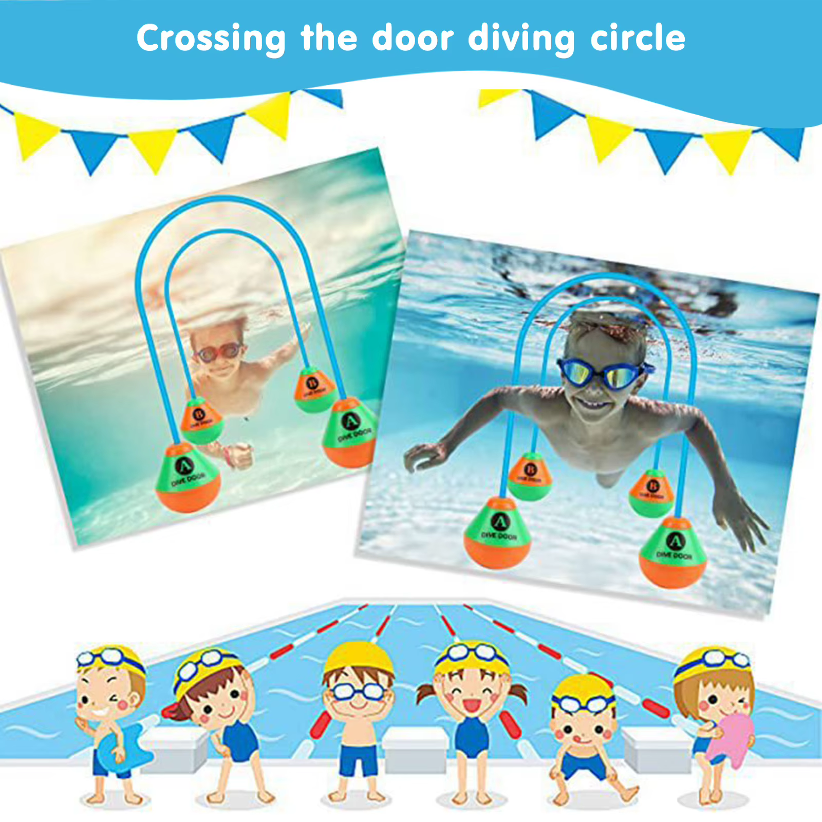 Lot de 2 aides de jeu aquatiques amusantes pour la plongée sous-marine