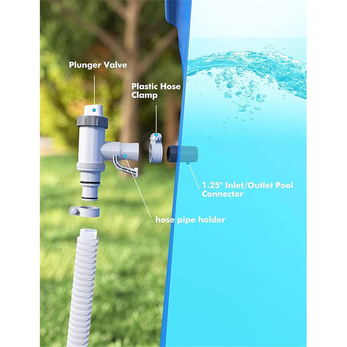 Adaptateur de tuyau YYg-oPool