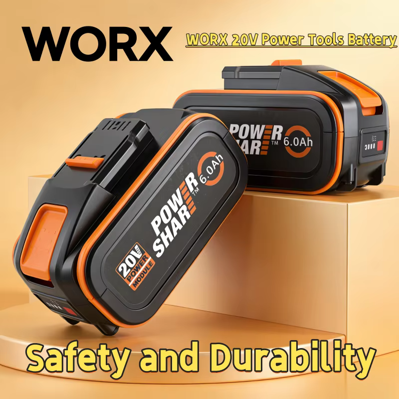 Batterie lithium-ion de remplacement originale WORX 20V 6000mAh/8000mAh, pour tous les outils électriques WA3551 WA3551.1 WA3553 WA3641 WX373.