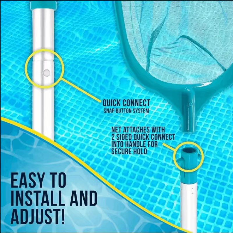 Épuisette à feuilles en métal pour piscine - Râteau durable pour les débris fins dans les piscines enterrées/hors sol
