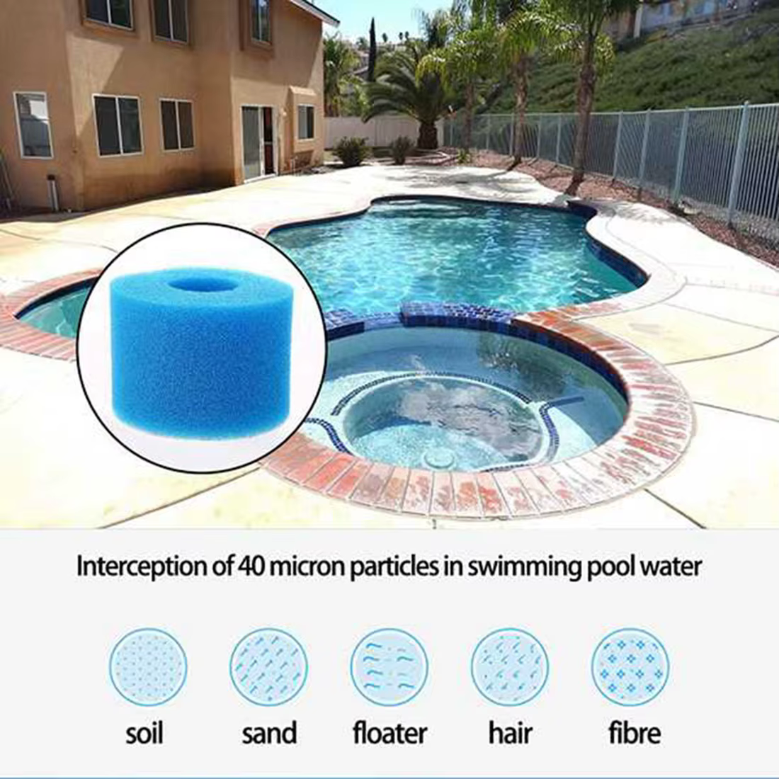 Cartouche filtrante de piscine pour Type H