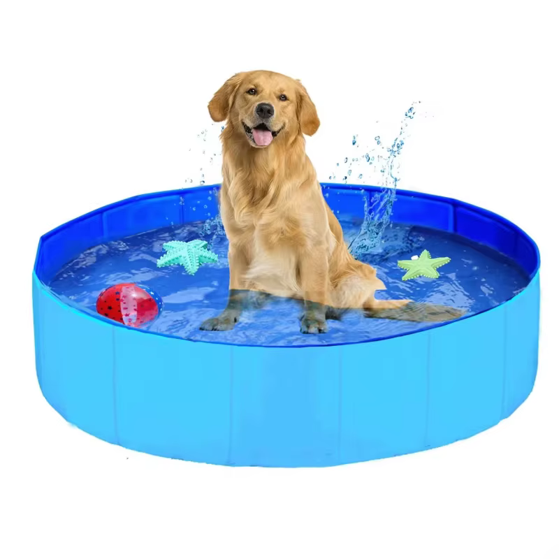 Piscine de nettoyage extérieure pliable et portable pour animaux de compagnie – Baignoire et bain en plastique dur –