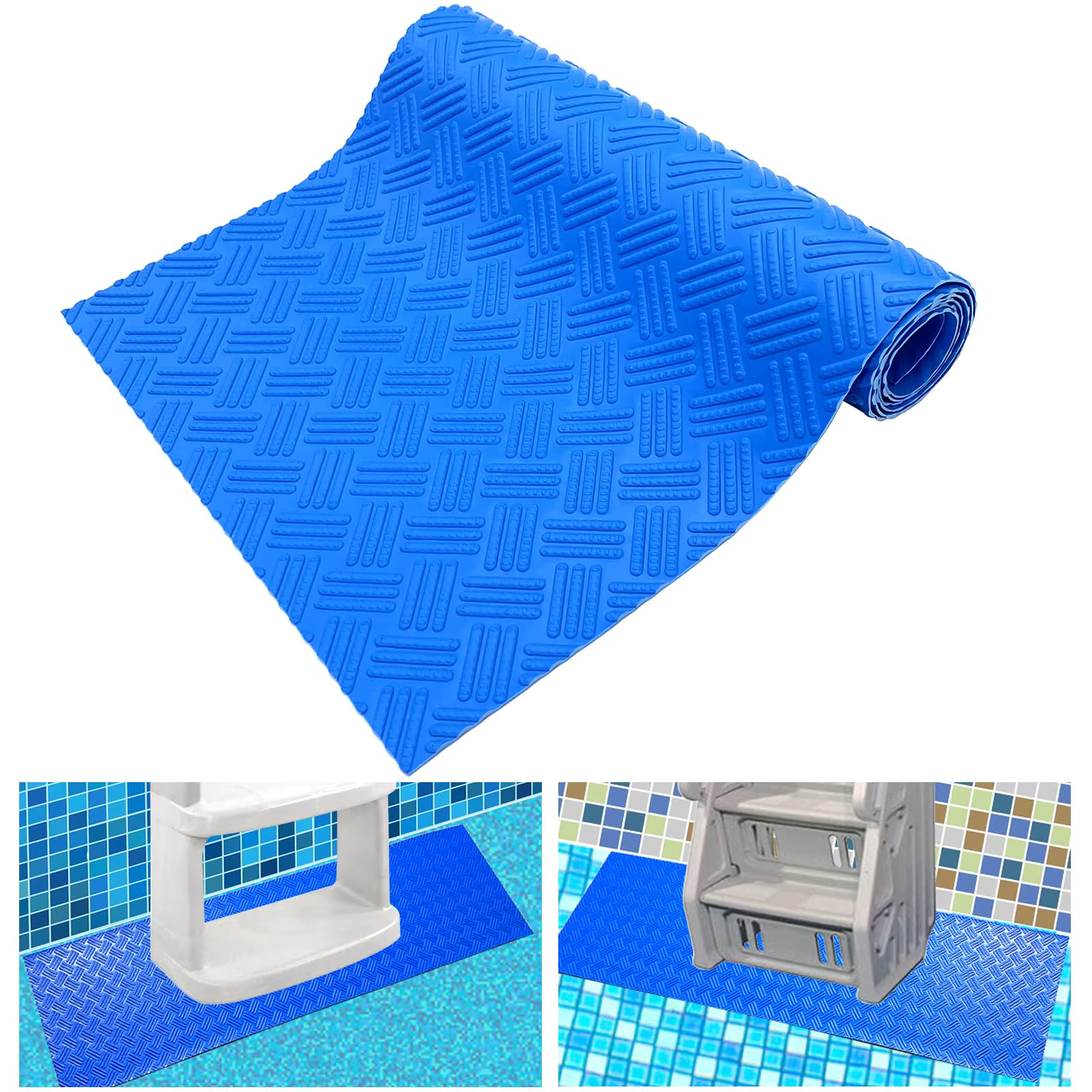 Tapis d'échelle de piscine-tapis de protection pour escalier de piscine avec Texture antidérapante