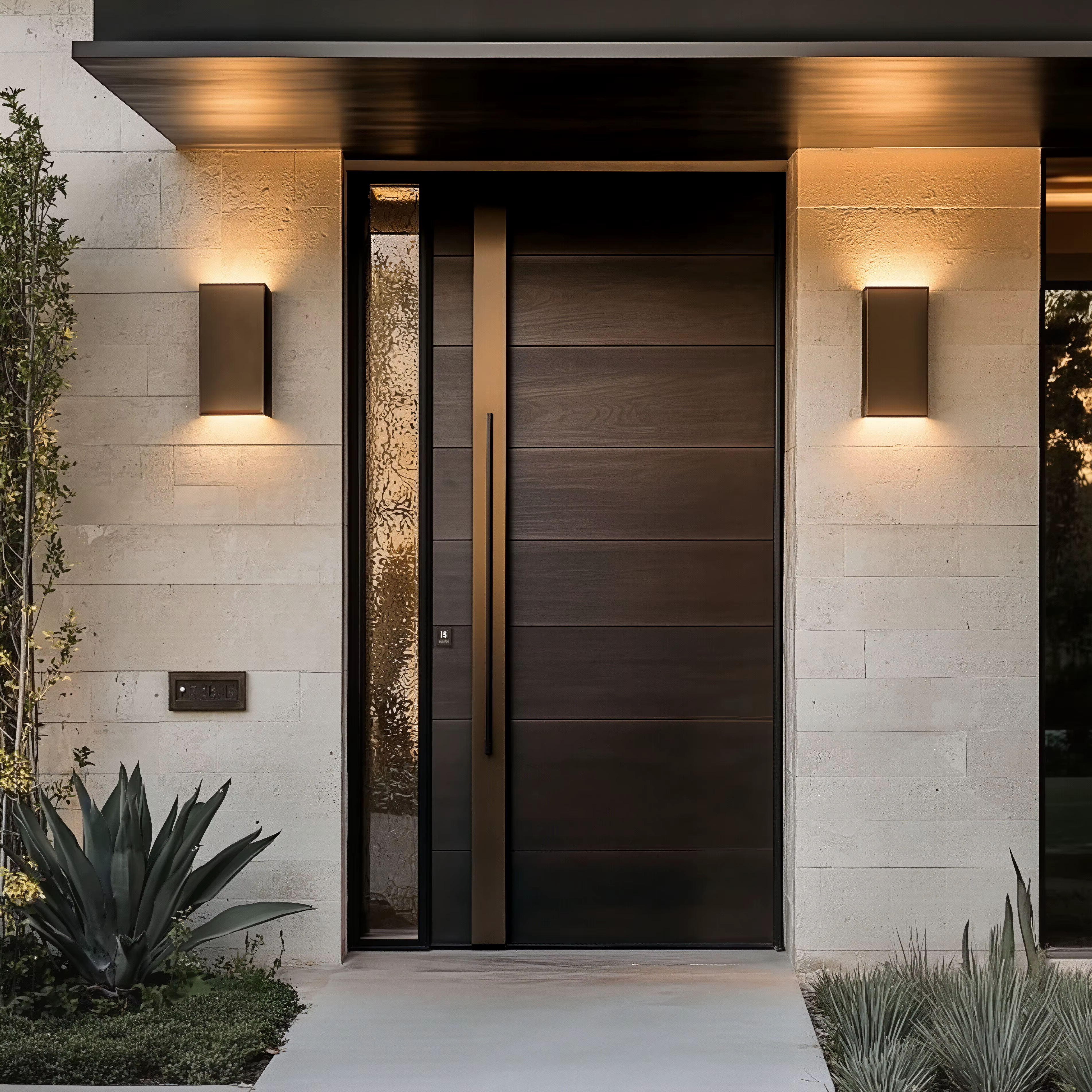 Porte d'entrée en aluminium intelligente