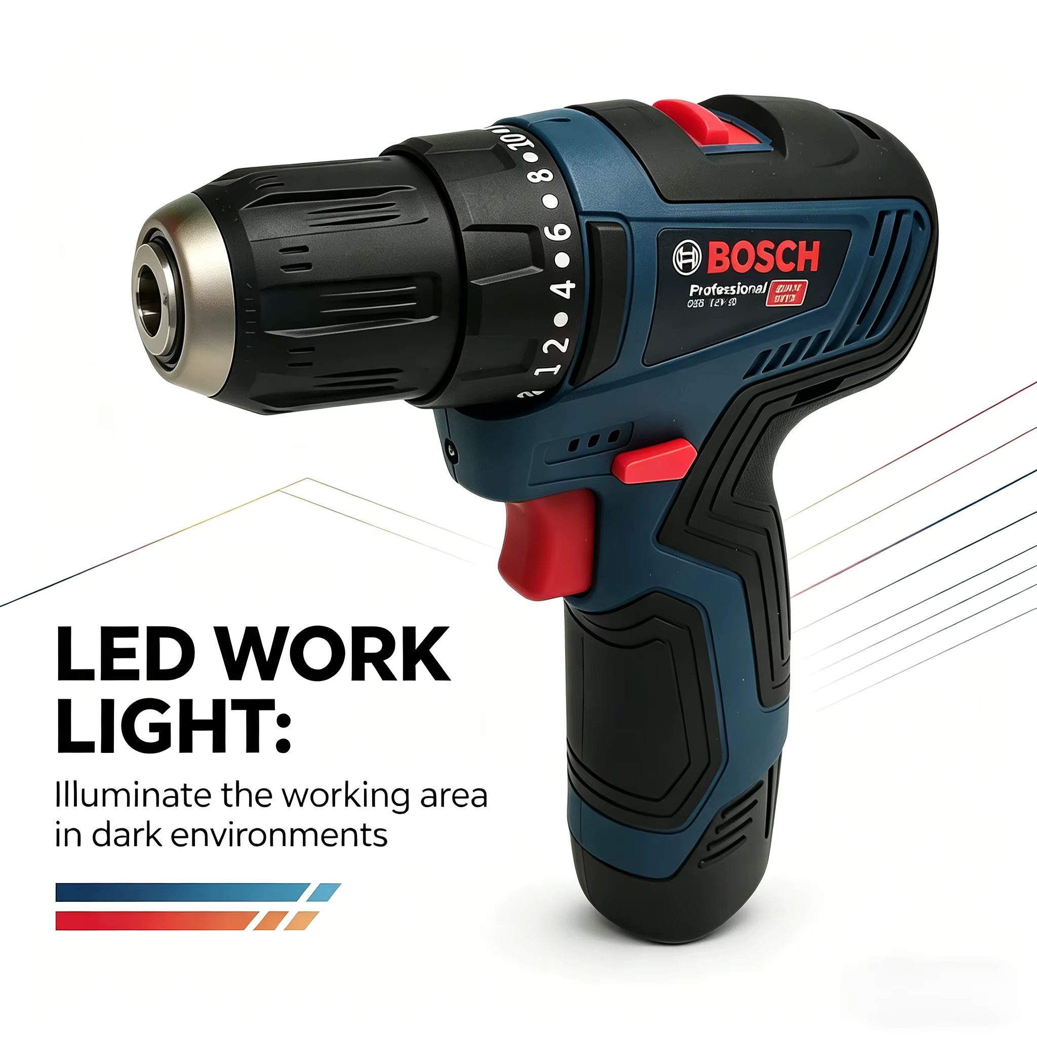 Perceuse électrique Bosch-GSB 12V-30 Professional, visseuse sans fil, robuste, multifonctionnelle, pour la maison, tournevis, bricolage