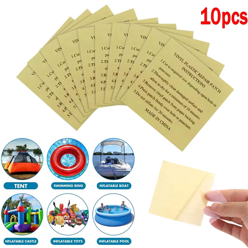 Lot de 10 patchs de réparation en PVC pour piscine