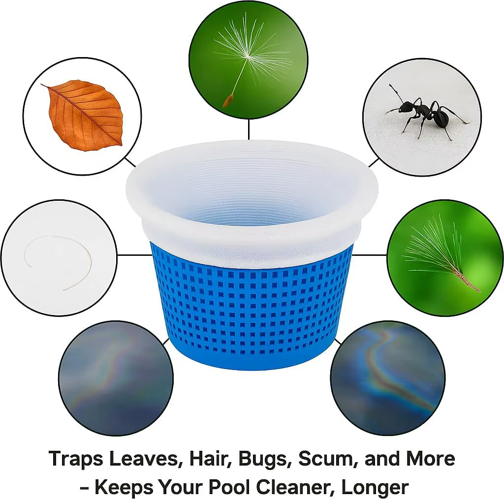 10 pièces de chaussettes en maille de nylon pour paniers de filtration de piscine