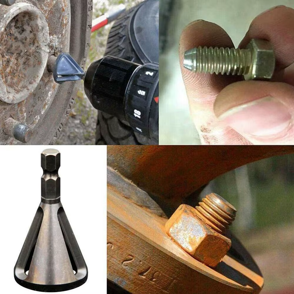 Outils d'ébavurage et de chanfreinage en acier à grande vitesse, propositions d'acier inoxydable, tiges triangulaires, bords filetés hexagonaux, perceuse électrique