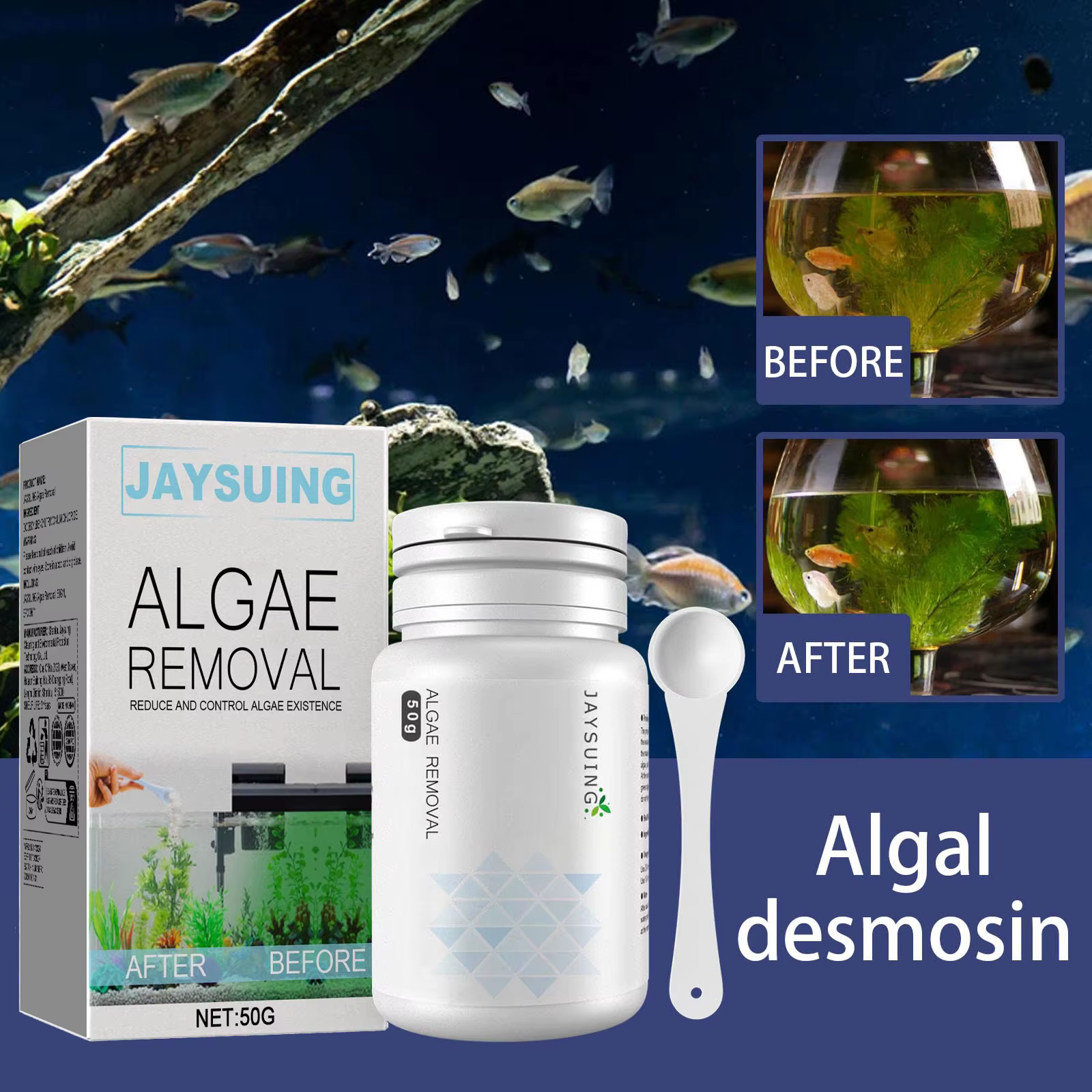 Dissolvant d'algues et de mousse