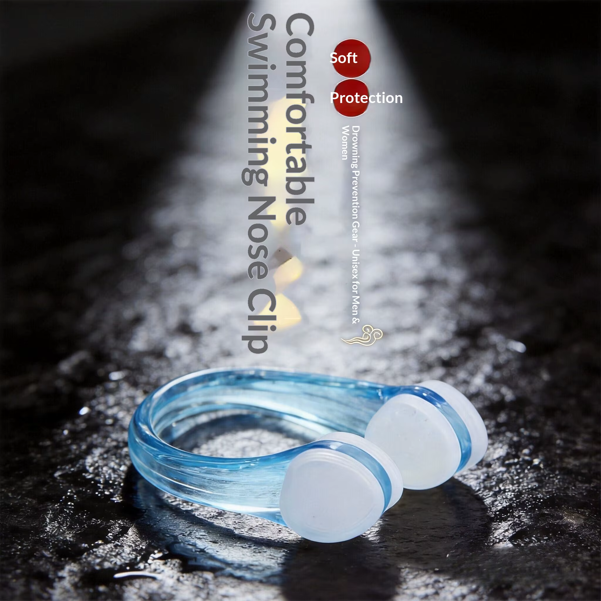 2 pinces de nez de natation professionnelles, anti-étouffement, confortables, imperméables et antidérapantes pour l'entraînement de natation