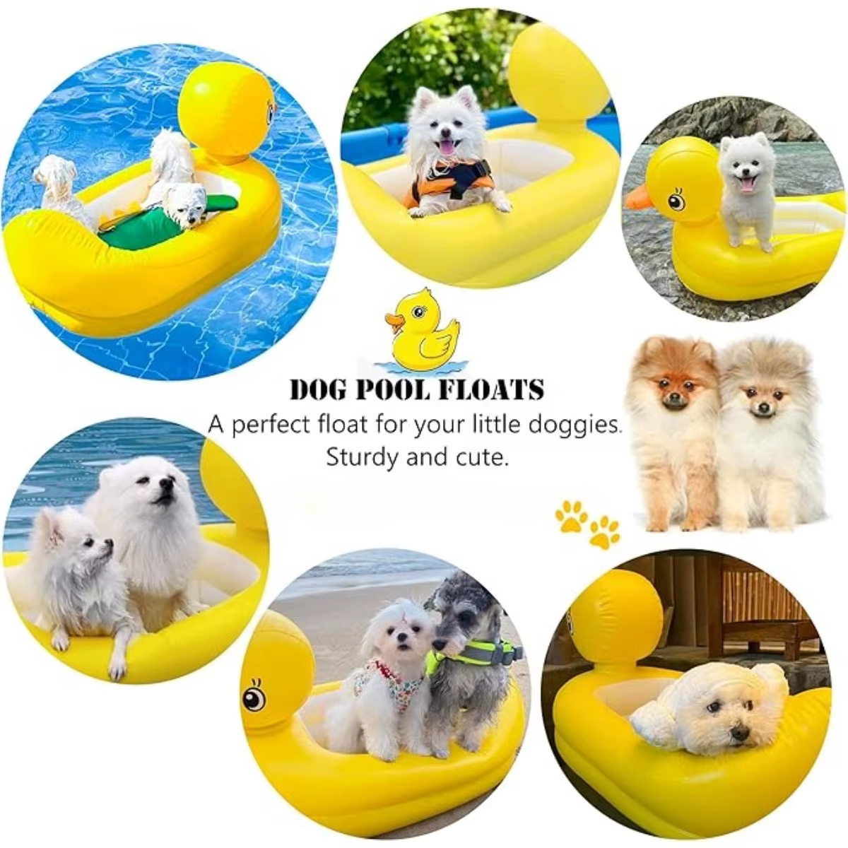Flotteur gonflable pliable en Pvc pour chiens 2 en 1