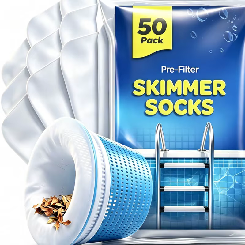 50/5x Chaussettes filtrantes en maille polyester pour paniers de piscine