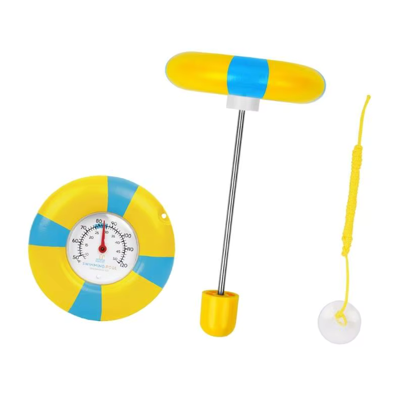 Thermographe piscine flottant avec pointeur analogique sonde en acier inoxydable