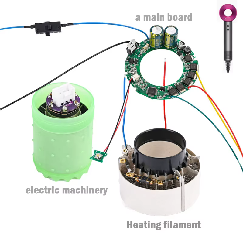 Pièces de réparation d'assemblage de bobine chauffante pour Dyson, commande de moteur de sèche-cheveux, carte principale, HD01, HD02, HD03