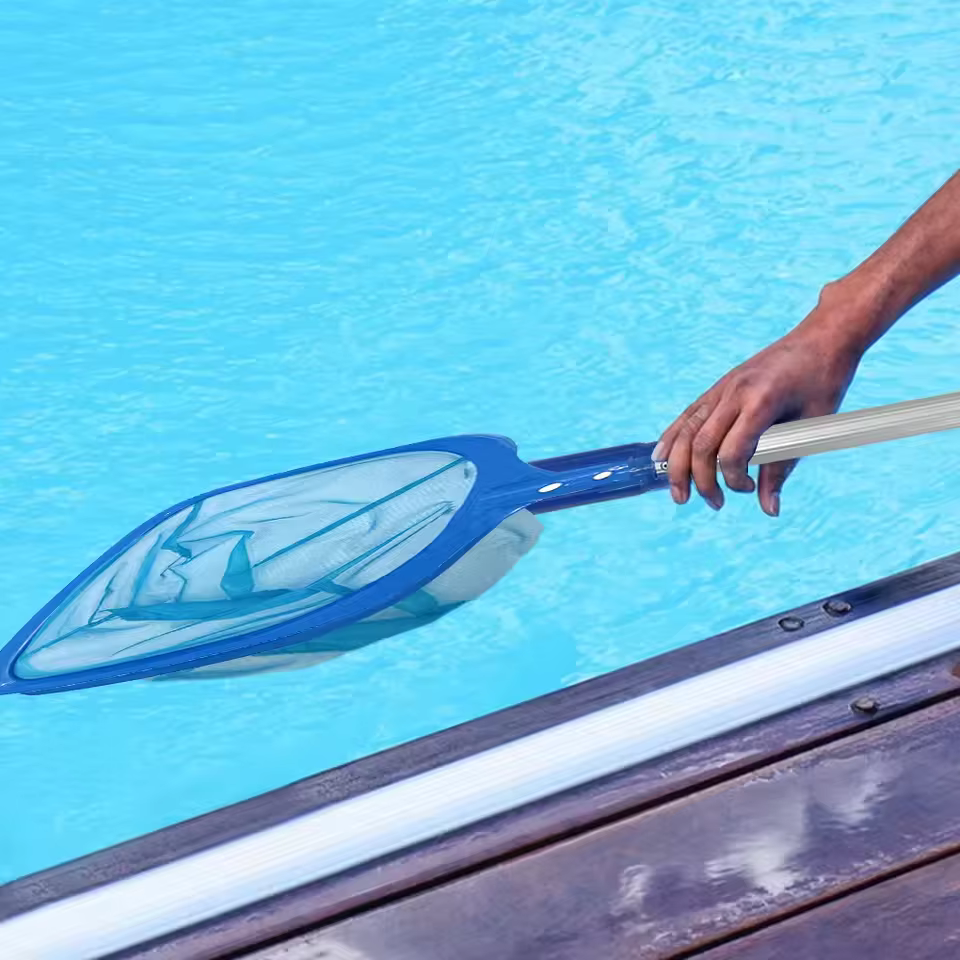 Épuisette de piscine avec manche télescopique