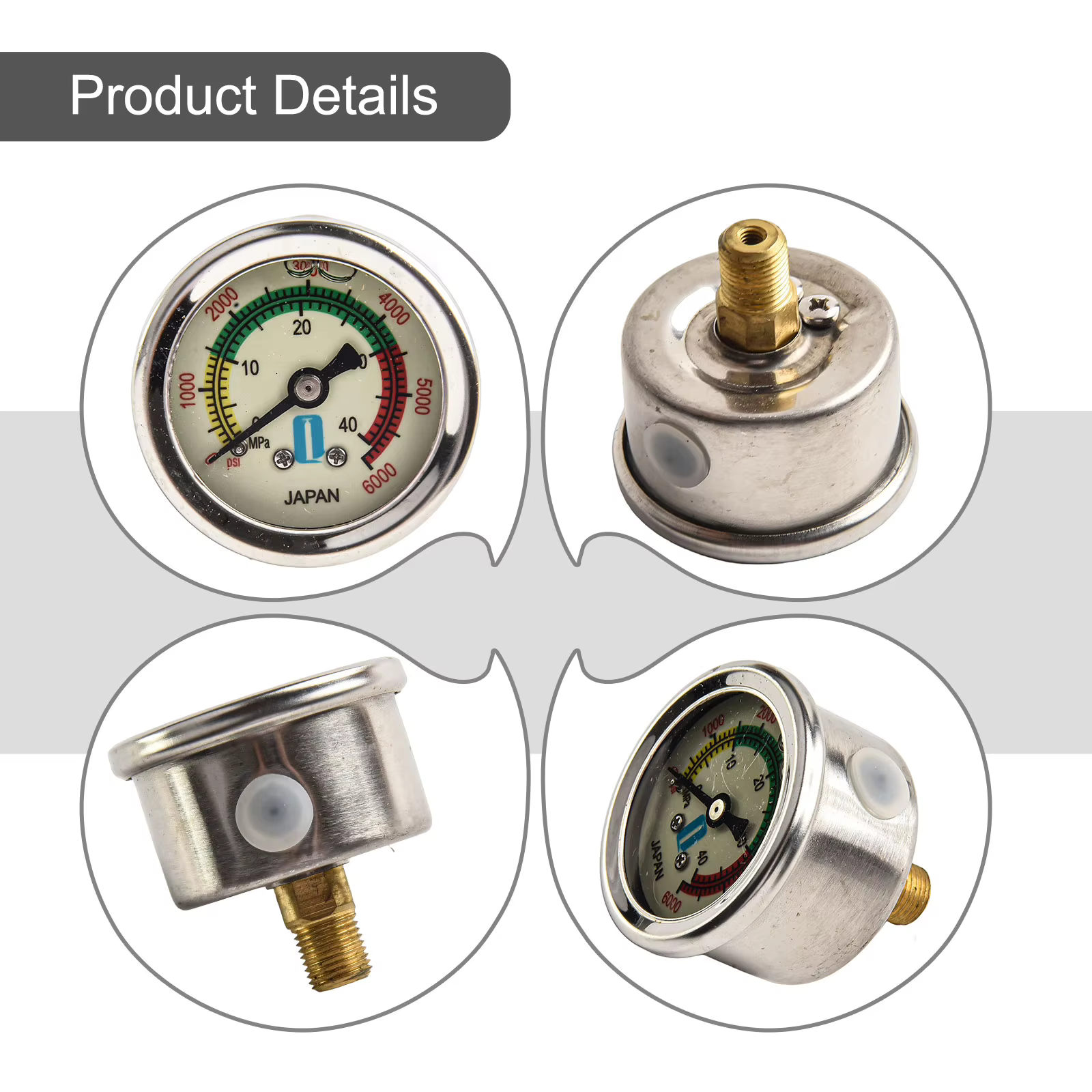 Manomètre hydraulique avec filtre de piscine de 2 pouces