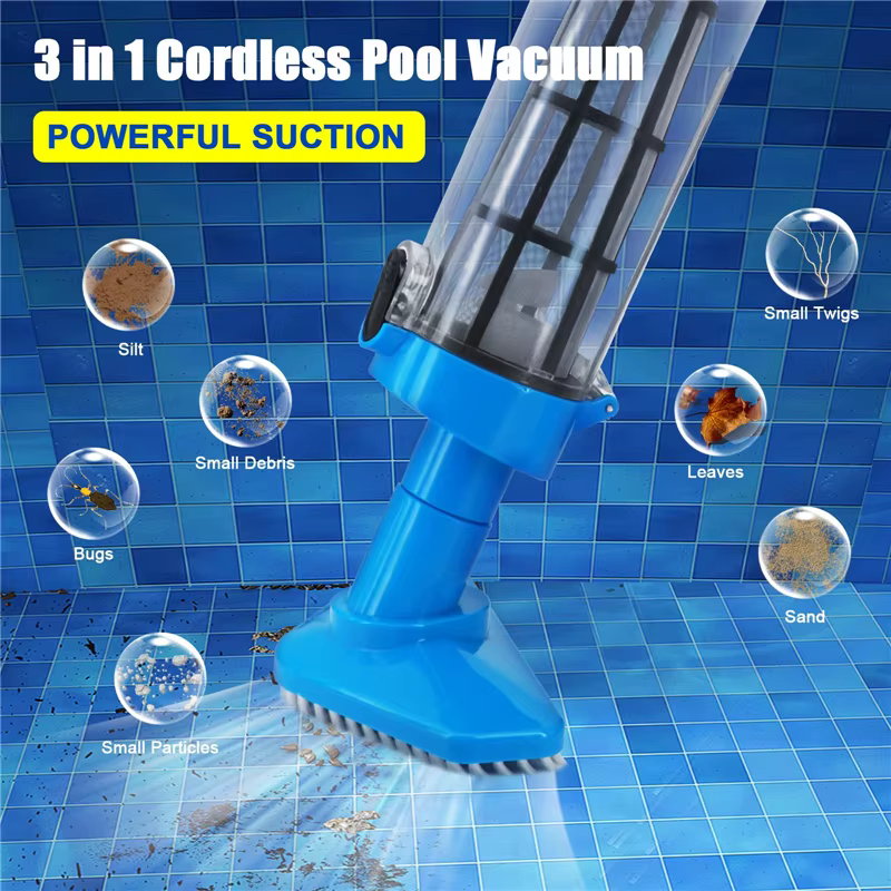 Aspirateur de piscine portatif Rechargeable sans fil 3 en 1