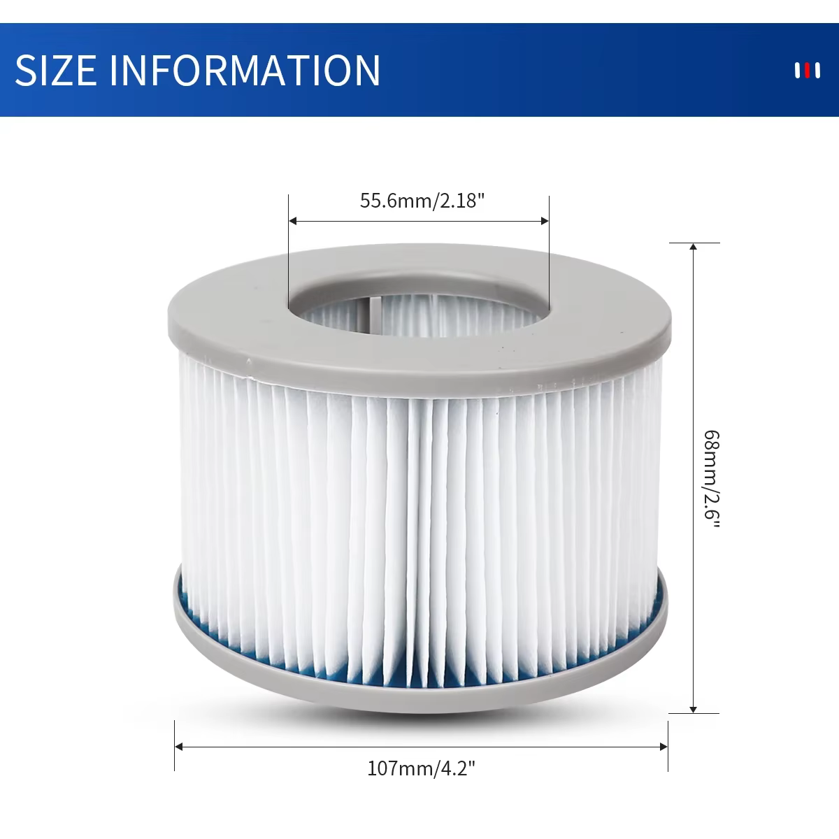2-6 pièces pour MSPA baignoire à remous gonflable Spa bain filtre à eau cartouche pompe Kit de remplacement