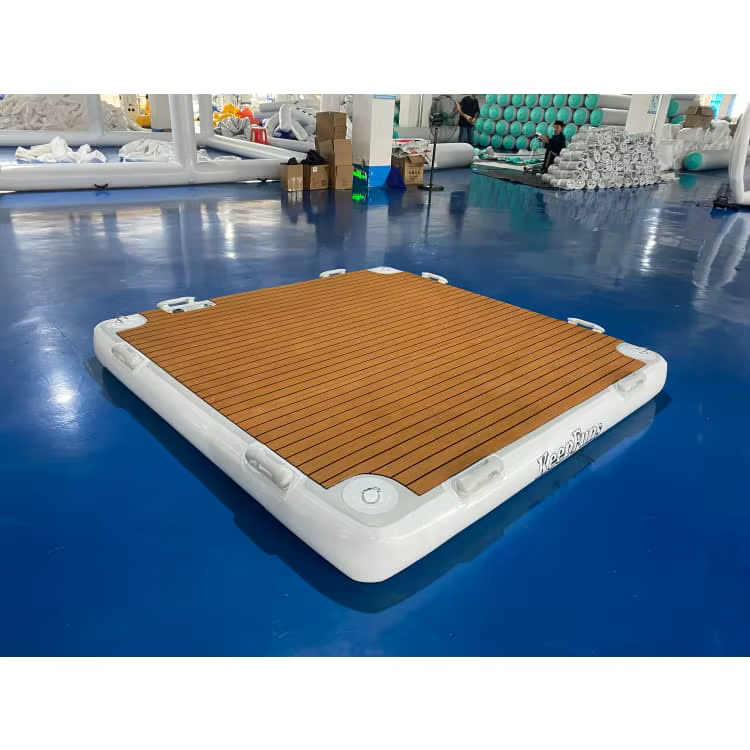 Plateforme flottante gonflable KeepFuns avec tapis antidérapant en EVA pour piscine