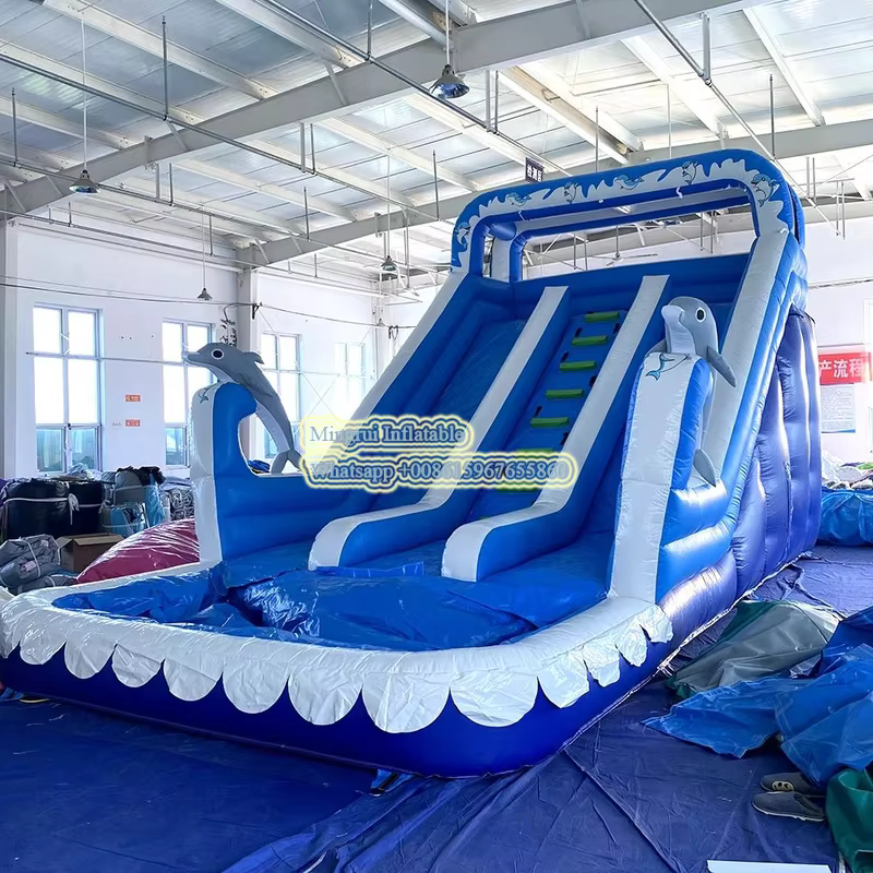 Double toboggan gonflable géant Commercial