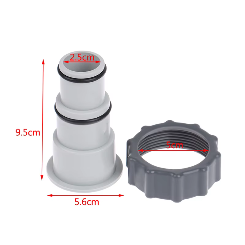Adaptateur de tuyau de piscine avec collier pour pompes à connexion filetée Intex