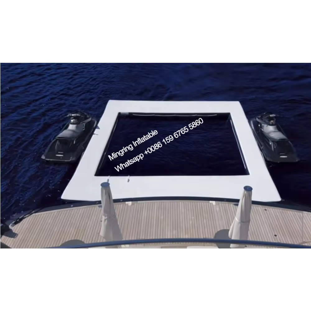 Piscine flottante gonflable en PVC à double paroi blanche