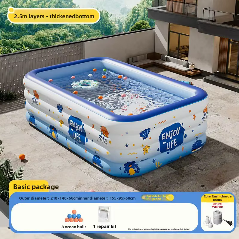 Piscine gonflable familiale Wild Horse Village pour enfants et bébés