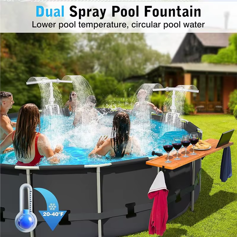 Fontaines à double cascade pour piscine hors sol