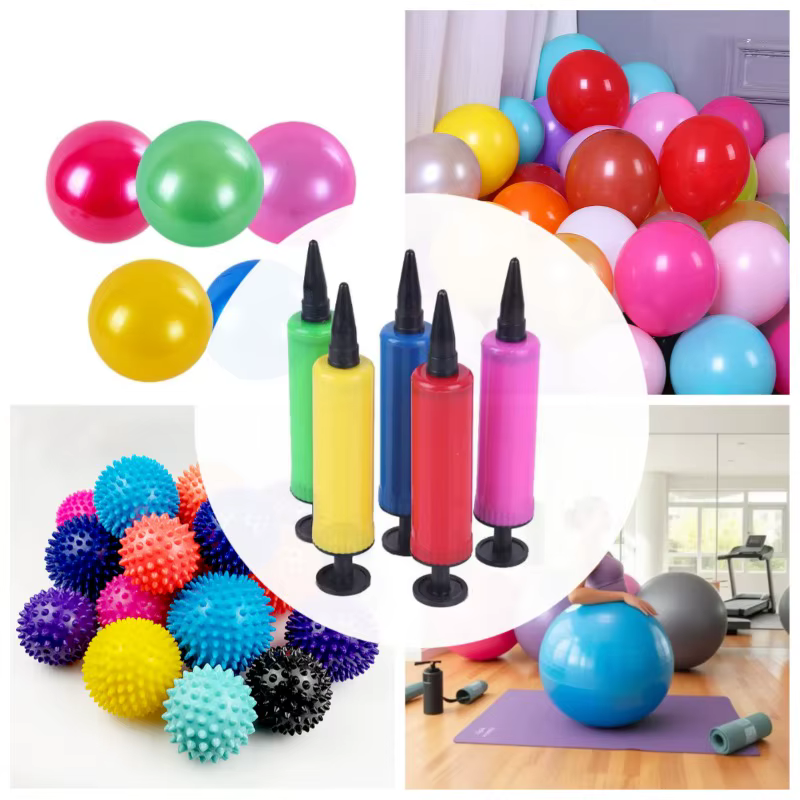1pc Portable Mini main pousser gonfleur Yoga balle outil de Fitness pompe à Air Pp inoffensif médecine balle sport natation anneau ballon pompe