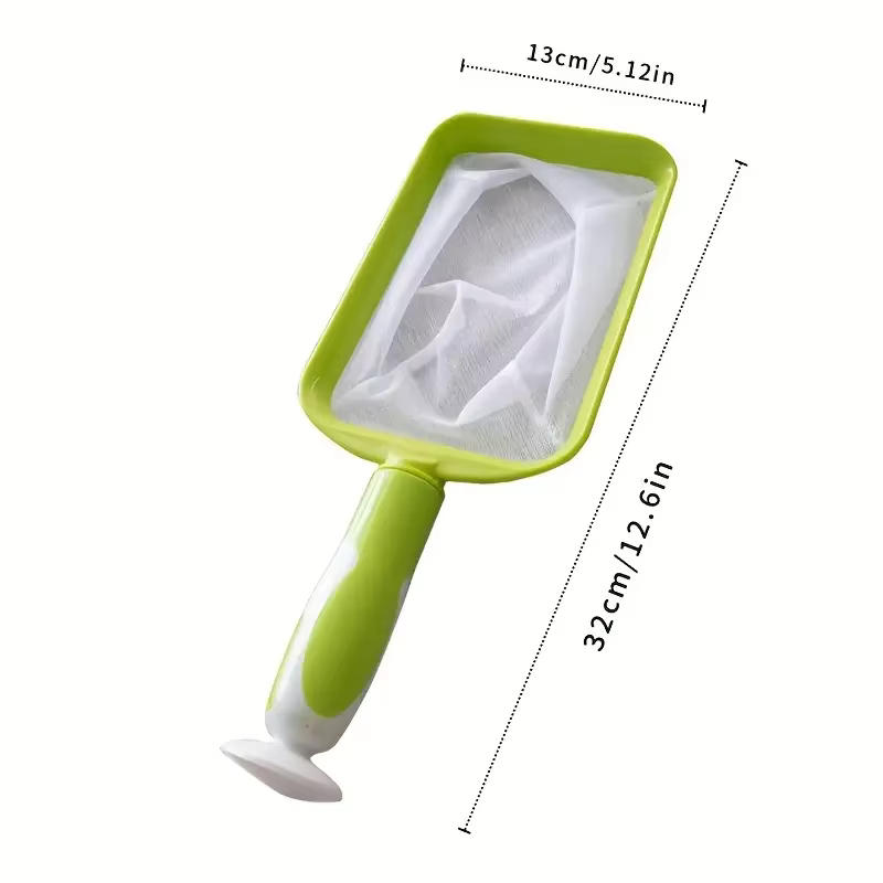 Filet de nettoyage de piscine portable vert – Poignée ergonomique et maille durable