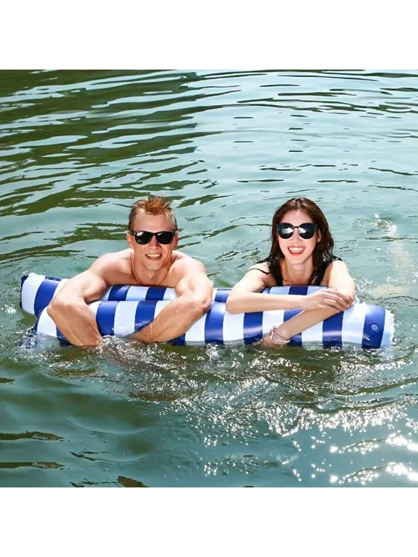 Double personne natation flotteur eau hamac pliable confortable gonflable jouet d'eau amoureux piscine plage été